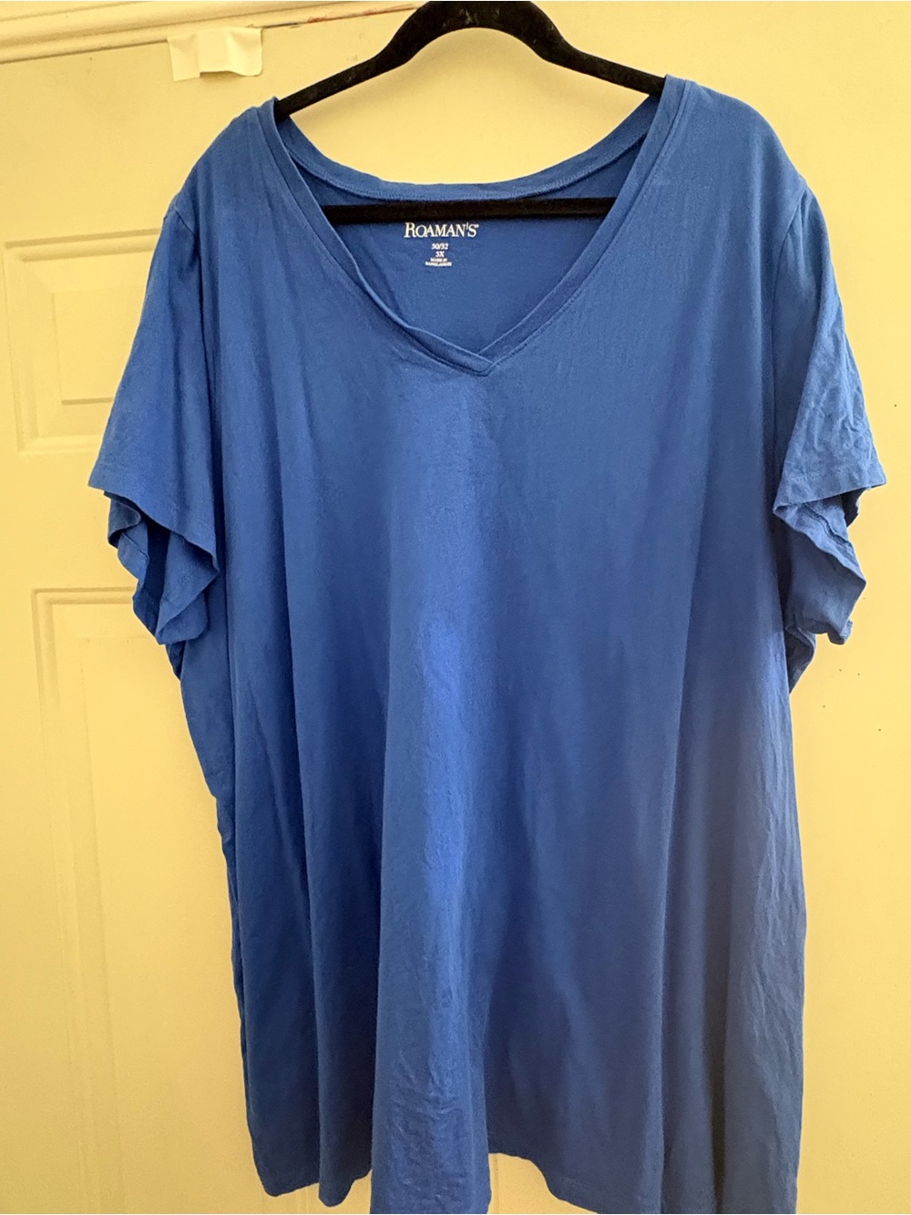 Roaman's Royal Blue V-Neck Tunic Tee